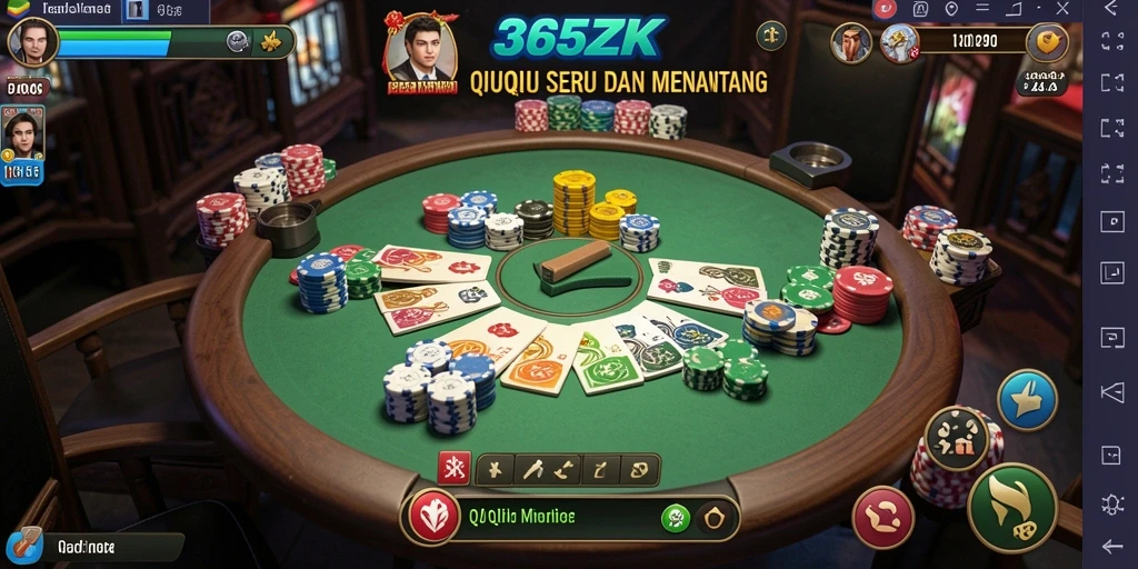 Gameplay QiuQiu yang penuh aksi dan strategi.