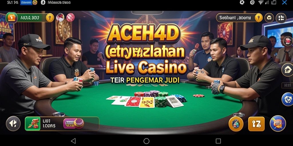 Screenshot gameplay ACEH4D menampilkan dealer live yang ramah dan permainan yang seru.