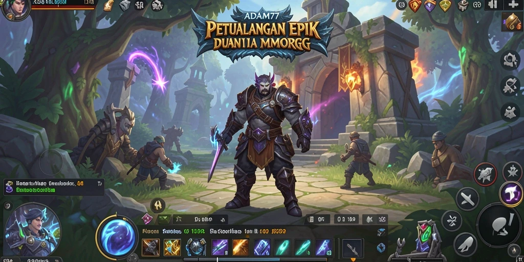 Screenshot gameplay ADAM77 menunjukkan aksi pertempuran yang seru.