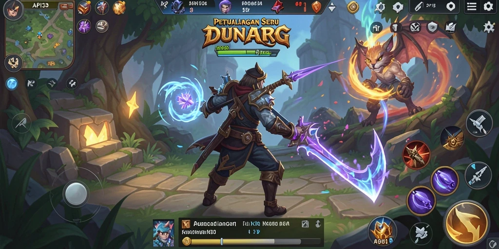 Tampilan gameplay seru dalam dunia ARPG API33 yang interaktif.