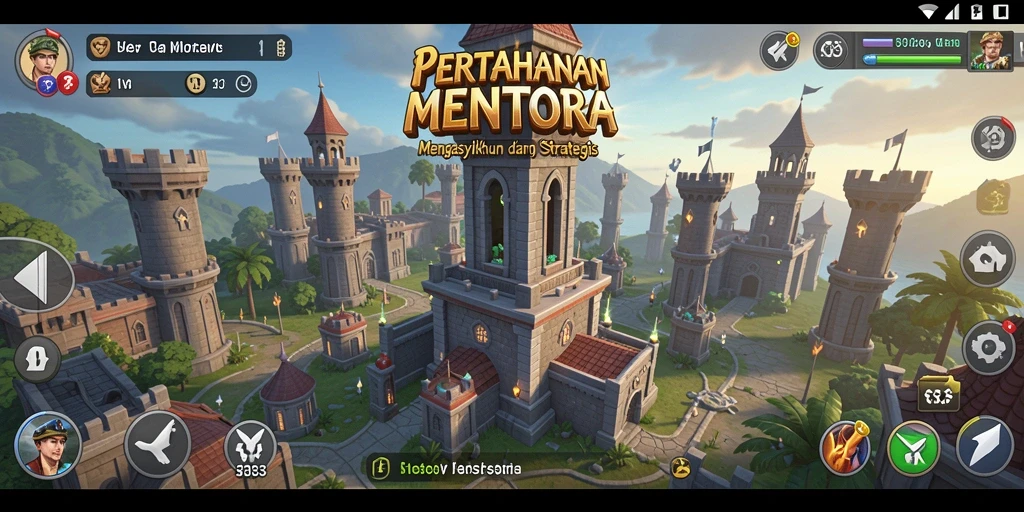 Tampilan permainan Tower Defense yang strategis dan menegangkan.