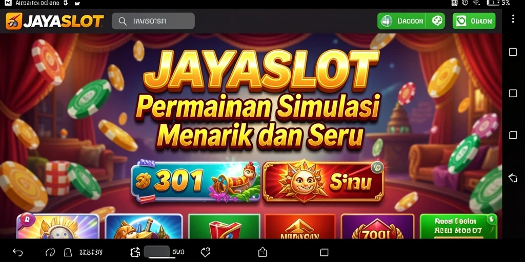 Tampilan gameplay seru dari JAYASLOT dengan berbagai pilihan mode permainan.