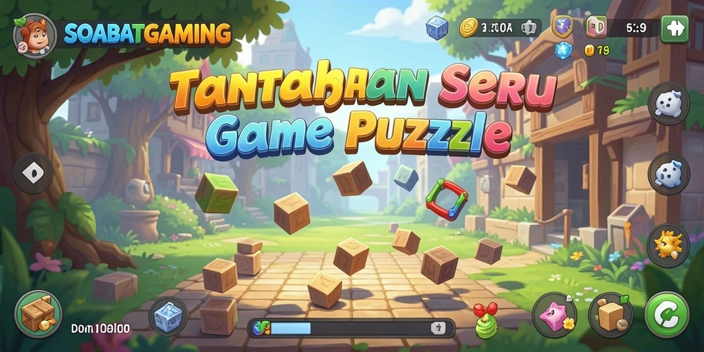 Tampilan gameplay seru dari SOBATGAMING dengan tantangan puzzle.