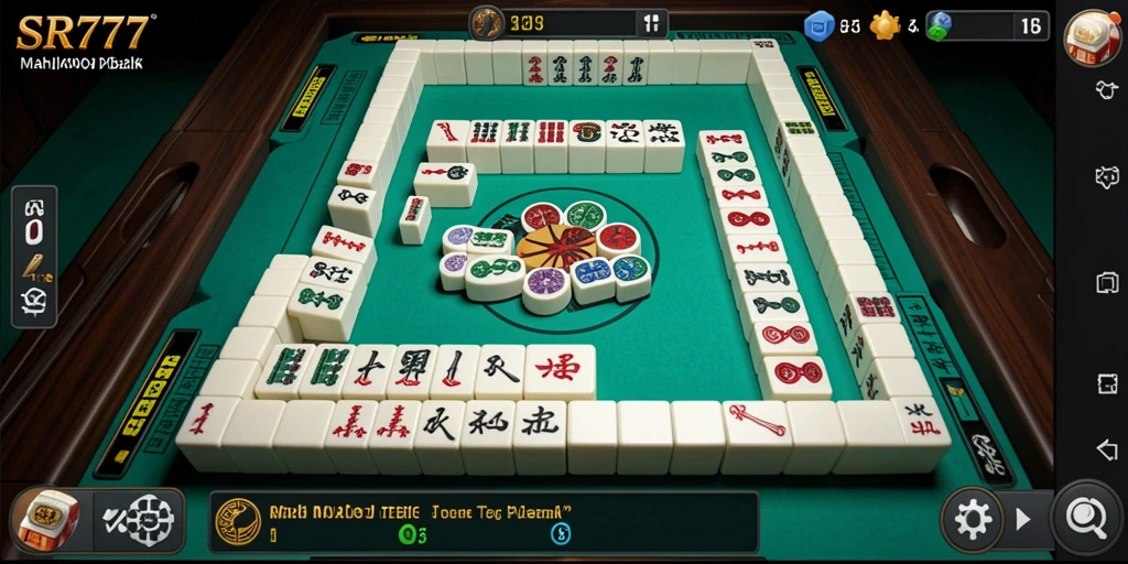 Tampilan menarik dari gameplay SR777 saat bermain Mahjong.